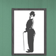 Image présentation.png MURAL DECORATION OF Charlie Chaplin in Silhouette