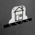 1.png Porta-chaves em forma de casa para impressão 3D