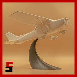 cults3D.jpg Fichier STL Avion Cessna 172 Échelle 1/50・Objet imprimable en 3D à télécharger