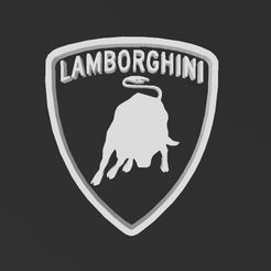 13.jpg Free STL file Lamborghini logo・3D printer design to download