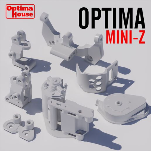 🏎️ Kyosho OPTIMA Mini-Z Conversion Parts・ STL File for 3D