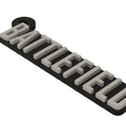 BF1.jpg Fichier STL Porte-clés logo Battlefild・Idée pour impression 3D à télécharger