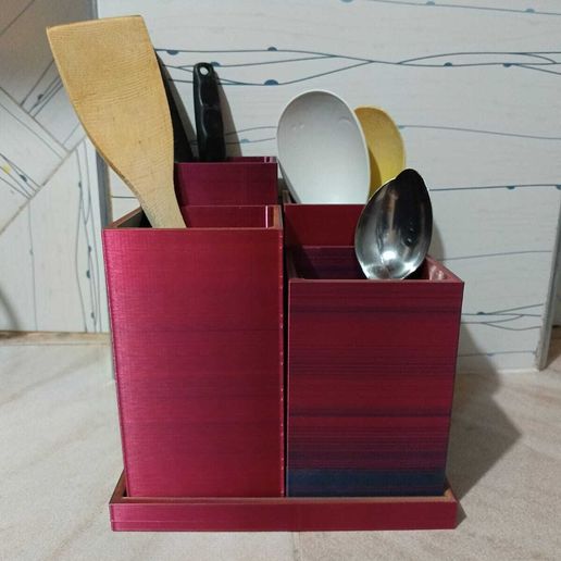 3D Modular Cutlery Tray - Organize your Kitchen with Style and Functionality 3D model
