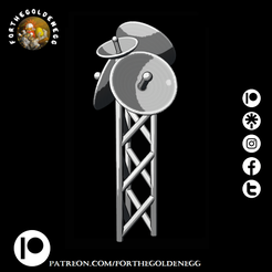 Radio-Tower.png Fichier STL gratuit Tour radio (échelle 32mm)・Modèle à télécharger et à imprimer en 3D
