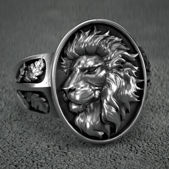 1.png Fichier STL Anneau de lion・Plan pour impression 3D à télécharger