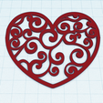 stylized-heart-stencil-2.png Stylized heart stencil, printable heart decor, Set of 2 pcs