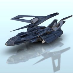 1.jpg STL file Aether spaceship 2 - Battleship Vehicle SF Science-Fiction・3D print design to download