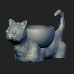1.jpg Fichier OBJ Jardinière/bouilloire pour chat・Plan imprimable en 3D à télécharger, JAISHI