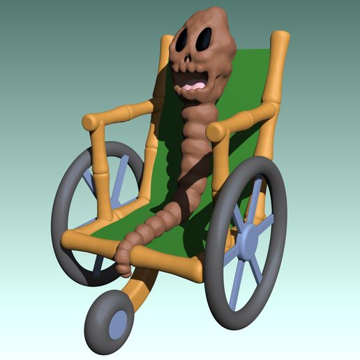 👴 Spongebob old chocolate woman in a wheelchair・ STL File for 3D ...