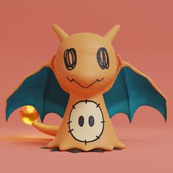 charizard-mimikyu-render.jpg Файл STL Покемон - Мимикью Чаризард・Шаблон для загрузки и 3D-печати