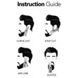 stencil template for beard - 03 v18-02-08.jpg STL file Adjustable Rotating Men Beard Shape Styling Template Comb All-In-One Beard Stencil sc-03 3d print cnc・3D printer model to download
