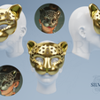 Render-Extra-Valeria-Socialite-Mask.png Valeria Socialite Mask (Diamond Leopard) for Cosplay - Modern Warfare / Warzone 2 - Instant Download STL File for 3D Printing