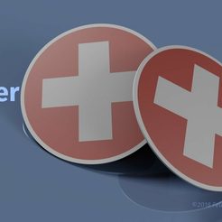 swiss_cross_coaster.png Fichier STL gratuit Sous-verre de la Croix suisse・Design à télécharger et à imprimer en 3D, fmorgner