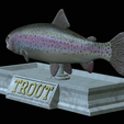 Rainbow-trout-statue-18.png fish rainbow trout / Oncorhynchus mykiss open mouth statue detailed texture for 3d printing