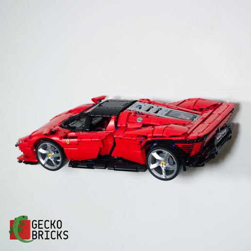🧱 Gecko Bricks Wall mount for Technic Ferrari Daytona SP3 42143