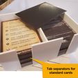 Tab separators for standard cards Gloomhaven Insert with card filing system