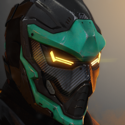 014.png STL-Datei Cyber Ninja - cosplay sci-fi Maske - digitale stl-Datei für 3D-Drucken・3D-Drucker-Vorlage zum herunterladen