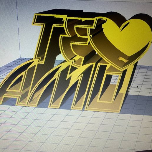 luminous love sign 3D model