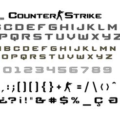 assembly1.jpg STL file COUNTER-STRIKE Letters and Numbers | Logo・3D printing design to download