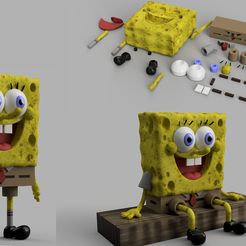 Spongebob_Gumroad.jpg STL-Datei Spongebob Schwammkopf (Multicolor)・3D-druckbares Modell zum Herunterladen