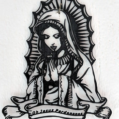 VirgenGuadalupe1.png Archivo STL gratuito Virgen de Guadalupe 2021. Montado en la pared・Idea de impresión 3D para descargar