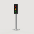 Traffic-Light-STL-3.png Diorama - Traffic Light / Stop Light (STL FILES)