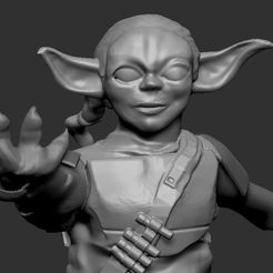 ZBrush-Document.jpg 3D file Mandalorian teen Grogu・3D printable model to download