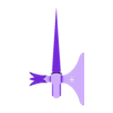 polaxe.stl Pole Axe for 1 in rod