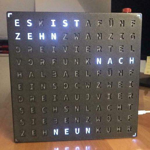 🧑‍🔧 Wordclock Wortuhr english and germann・Free 3D File for ・Cults