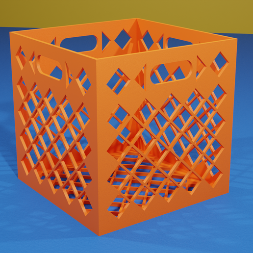 Square crate 3D model