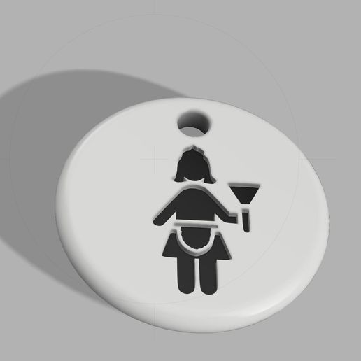 Housekeeper key ring 3D model