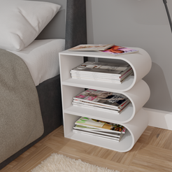 untitled.png Archivo STL Mueble - Mesita de noche con estantería・Modelo de impresora 3D para descargar