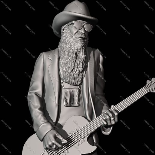 🔝 Billy Gibbons ZZ Top 3Dprinting・ 3D File for ・Cults