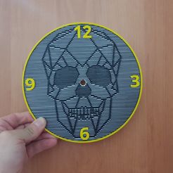1d9abae5800b0af9aed114934ca822f7_display_large.jpg Free STL file skull wall clock・Model to download and 3D print