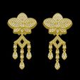 11.jpg Unique Diamond Flower Drop Earring