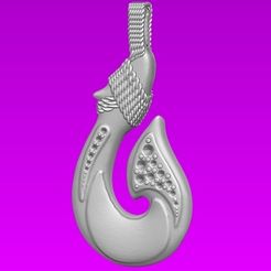 Hook-Pendant.jpg STL file Hook Pendant・3D print object to download