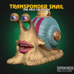 Transponder_Snail_One_Piece_Live_Action_3d_print_model_stl_file_01.jpg 3D file Den Den Mushi - Transponder Snail - One Piece Live Action・3D printable design to download