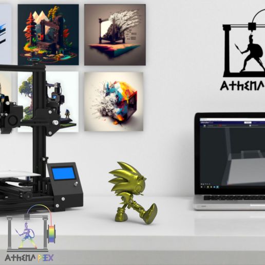 Sonic-STL-étirement-Figurine-sur-le-bureau-Athena-pix.jpg Sonic STL stretching