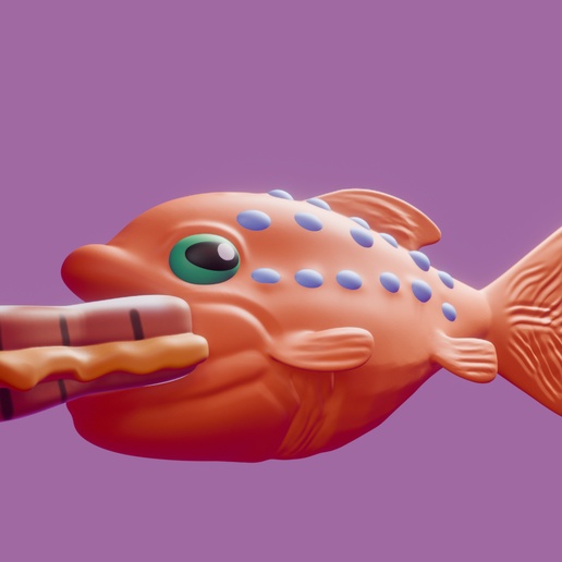 Duck the Fish - Inspired by the Lilo Character 3D model