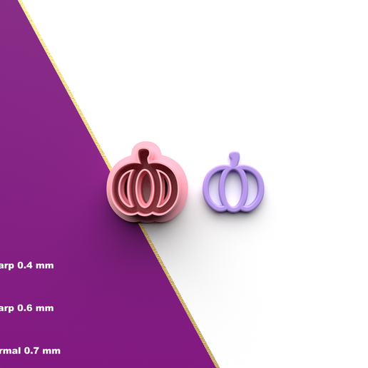 Polymer Clay Cutter Hollow Pumpkin *7 Size *3 Cut Version | Halloween Cutter | STL file for 3D printing 3D model