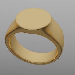 circle-v2-side.jpg Download STL file SIGNET RING minimalistic circular V2 • 3D print template, rossben