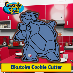 009-Blastoise-2D.png Fichier STL Découpeur de biscuits Blastoise・Objet pour impression 3D à télécharger