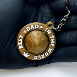 20220601_230551.jpg BEST DAD IN THE WORLD (ENGLISH) PENDANT KEYCHAIN KEY CHAIN FATHER'S DAY GIFT