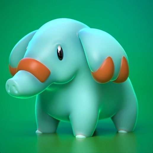 High Quality Phanpy Miniature - 3D Printable STL Model For Tabletop Gaming and Display 3D model preview