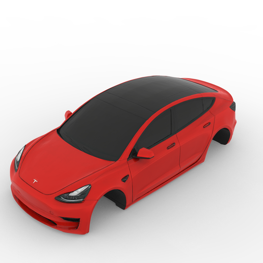 Tesla Model 3 Performance AWD 2021 – Detailed 3D Electric Car Body Model