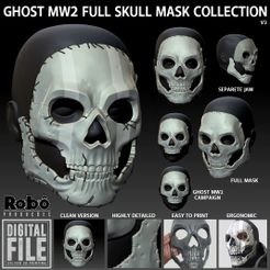 GHOST-MASK-STL-CALL-OF-DUTY-COD-MW2-MW3-WARZONE-SIMON-RILEY-TASK-FORCE-3D-PRINT-FILE-V3-CAPA.jpg Ghost Simon Riley MW22 Full Skull Mask Collection - Call of Duty - Modern Warfare 2 - 3 - WARZONE - WARZONE - STL MODEL 3D PRINT FILE