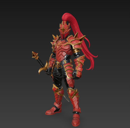 SOLO LEVELING ACTION FIGURE RED IGRIS ONE HANDED SWORD 3D model