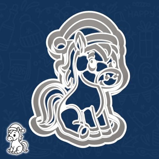 06-2.jpg Weihnachten | Neujahr Ausstechformen - "Pferd" Symbol des Jahres 2026 Set / Bündel - 6 Stück