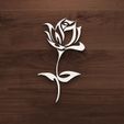 shape_ex162.jpg Decorative Rose Wall Art - Elegant Wooden Flower Sculpture