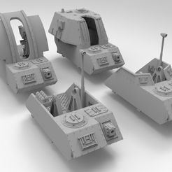 Front.jpg Бесплатный STL файл Самоходная артиллерийская установка Межзвездной армии Middles・Объект для скачивания и 3D печати